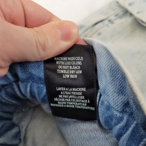 Blank NYC NWT Ribcage paperbag waist drawstring light acid wash jeans 30 - Picture 6 of 11